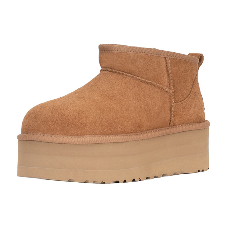 UGG EVERSHEEPSKINS冬季经典款增高厚底时尚女生加厚保暖休闲短筒靴女鞋棉鞋雪地靴 1135092黑色 40 US9=国内40（内长26cm）