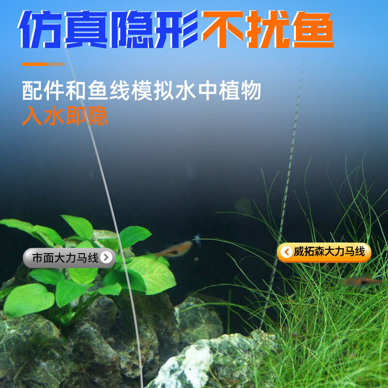 威拓森【优选直发】大力马线组成品绑好鱼线主线组合套装+鱼钩 7.2米 【主线+子线双钩】3卷 1.5号