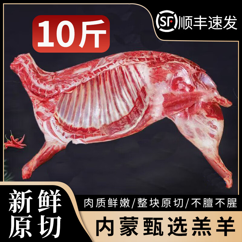 凘梦沅内蒙古羊小腿切块原切羊腱子切段清真羔羊腿肉骨棒烧烤生鲜冷冻  半只羊肉套餐（分割发货）10斤 清真苏尼特乳羔羊