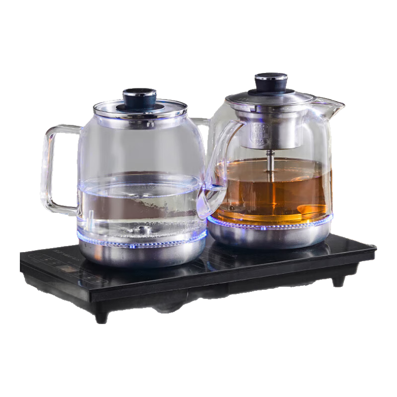 金正（NINTAUS）煮茶壶养生壶煮茶器茶台茶烧水壶一体全自动上水煮茶器煮茶炉套装烧水壶 1.5L大容量316材质（双上水+三合一+蓝光）