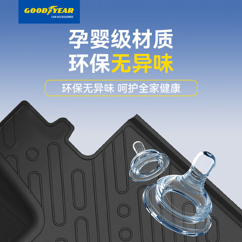 固特异高边注塑TPE汽车脚垫适用于智己LS6环保无异味防水耐刮车垫 智己LS6(23-25款)TPE+黛尼斯