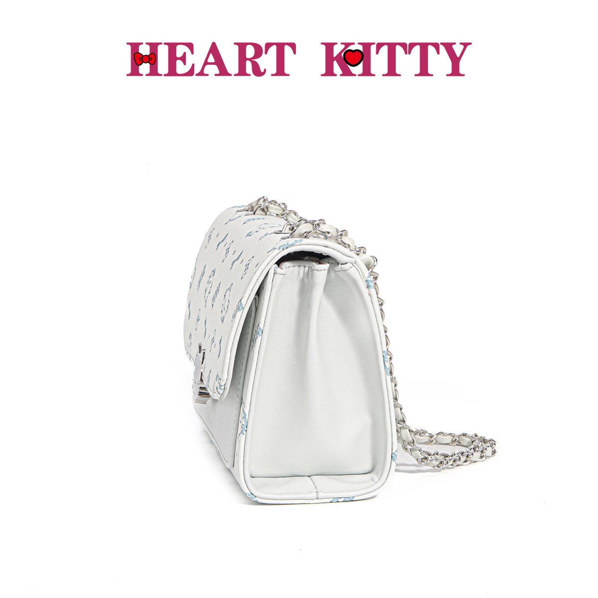 HEART KITTY生日礼物包女包可爱链条包包女式新款单肩斜挎包女卡通精致小方包 6601压花蓝