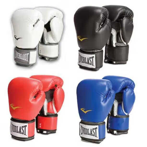 EVERLAST拳套泰拳ins超火美國everlast拳擊手套男女打沙包成人 白色 8oz