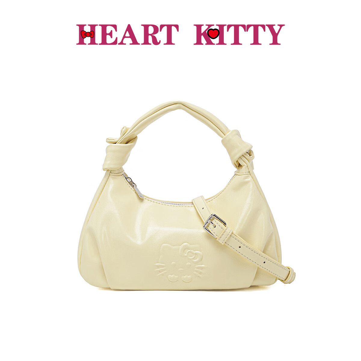 HEART KITTY轻奢时尚小众单肩腋下包女通勤高级质感手提斜挎小包包生日礼物包 6681黄色