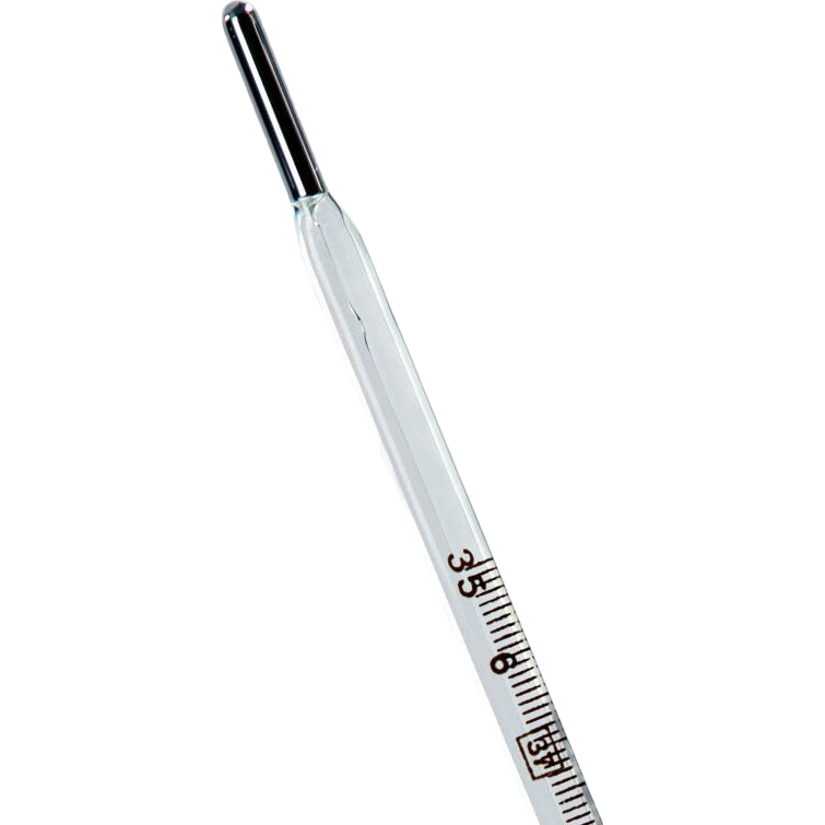 海氏海诺水银体温计婴儿防摔老式水银温度计10支装高精准水银温度计大刻度 【读数清晰】医用水银体温计1支