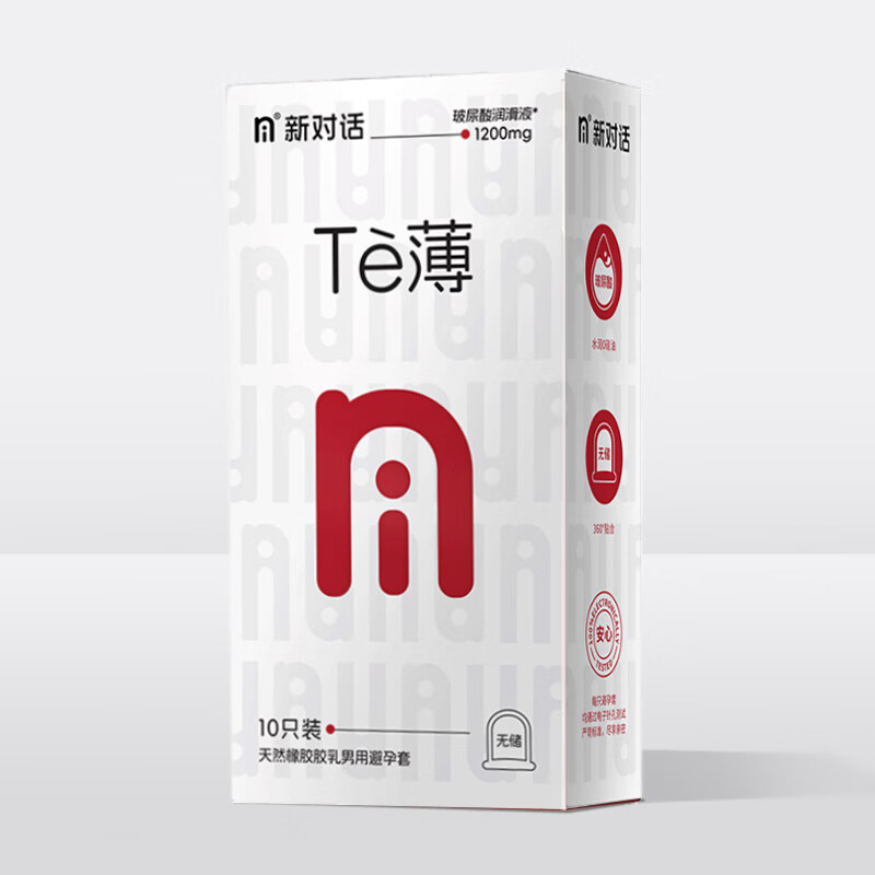 NI新对话避孕套te薄0.03无储精囊玻尿酸高潮女 戴新品安全套男用byt 超润滑无需前戏【共24只】特薄10+超润滑13