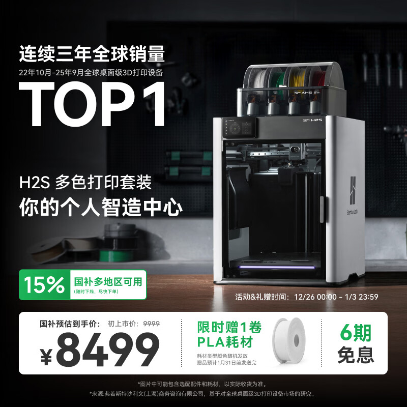 ���� H2S 3D��ӡ�� ��ɫ��װ 8346Ԫ