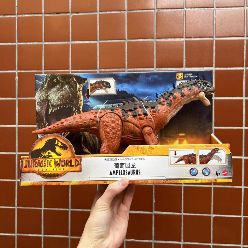 Jurassic World侏羅紀(jì)世界撕咬艾伯塔龍葡萄園龍暹羅龍翼龍恐龍模型兒童玩具 HDX50葡萄園龍