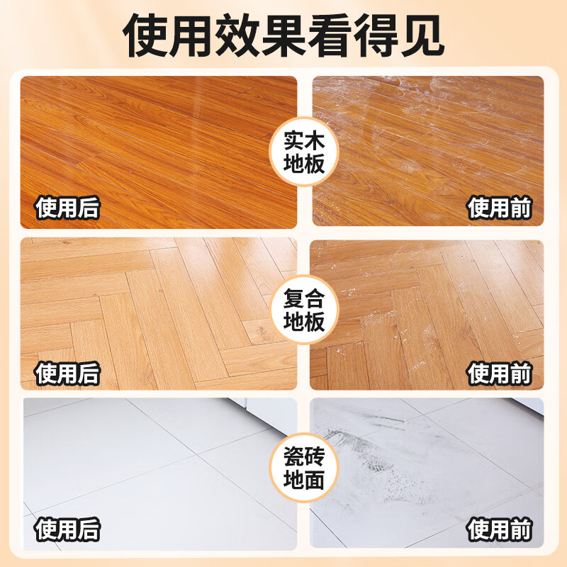 能臣地板清洁剂500ml拖地瓷砖木地板清洁剂强力去污祛味除菌除螨* 3瓶装