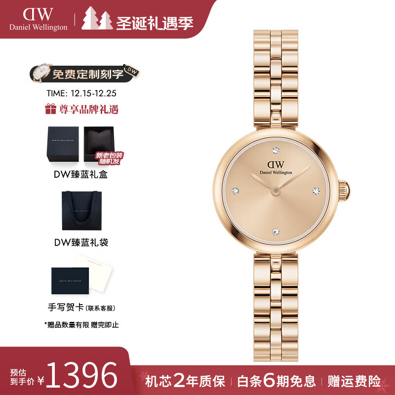 丹尼尔惠灵顿（DanielWellington）DW小金表 瑰美系列摩登女士手表金色石英欧美腕表 生日礼物送女友 DW0