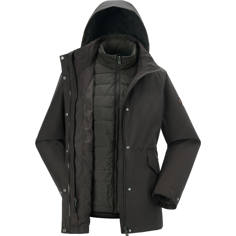 LAFUMA乐飞叶3M新雪丽棉服内胆冲锋衣女 26春季三合一防水外套LFJA6AZ60 深棕DW 40 170/88A