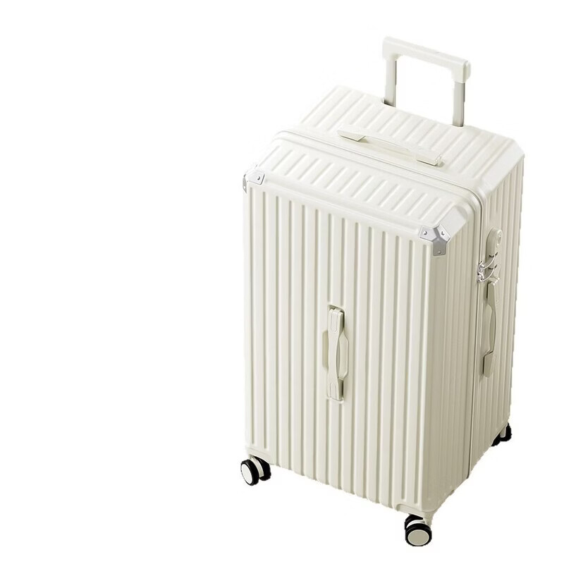 雁诗学生超大行李箱女高颜值大容量新款结实耐用男拉杆箱密码箱万向轮 升级大容量版【茱萸粉】 24寸【品牌好货-防撞包角】