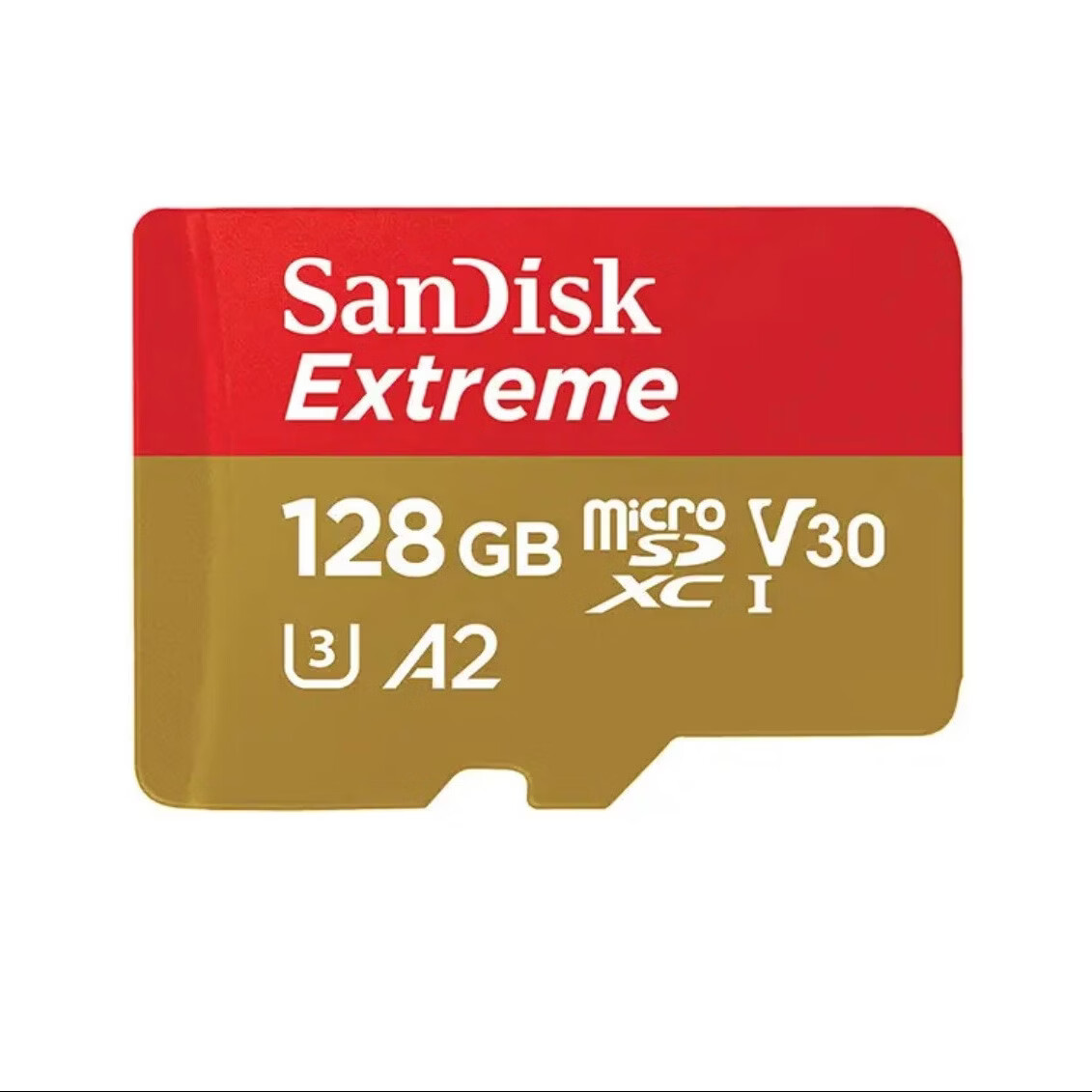 闪迪（SanDisk）高速TF(MicroSD)内存卡 4K极速金卡A2 V30 U3运动相机无人机游戏机数码相机存储卡 128G极速金卡 读速高达190mb/s