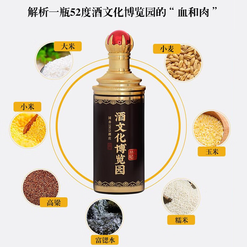 扳倒井白酒 浓香型整箱装纯粮酿造自饮送礼白酒老酒搭配手提袋年货团购 52度 500mL 6瓶 齐鲁酒文化博物馆纪念酒 浓香型