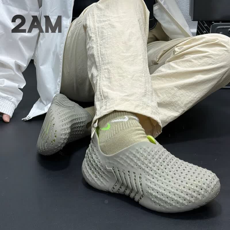 2AM·Speed休闲鞋4D一体成型透气舒适缓震3D打印网面鞋男夏季款 灰绿色 41