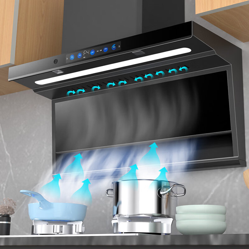 老板生活2026年新款超大吸力抽油烟机家用厨房7字型顶侧双吸油机大吸力高空增压小区农村两用燃气灶套装 900宽46立方+变频增压+燃气灶+ 热水器+上门