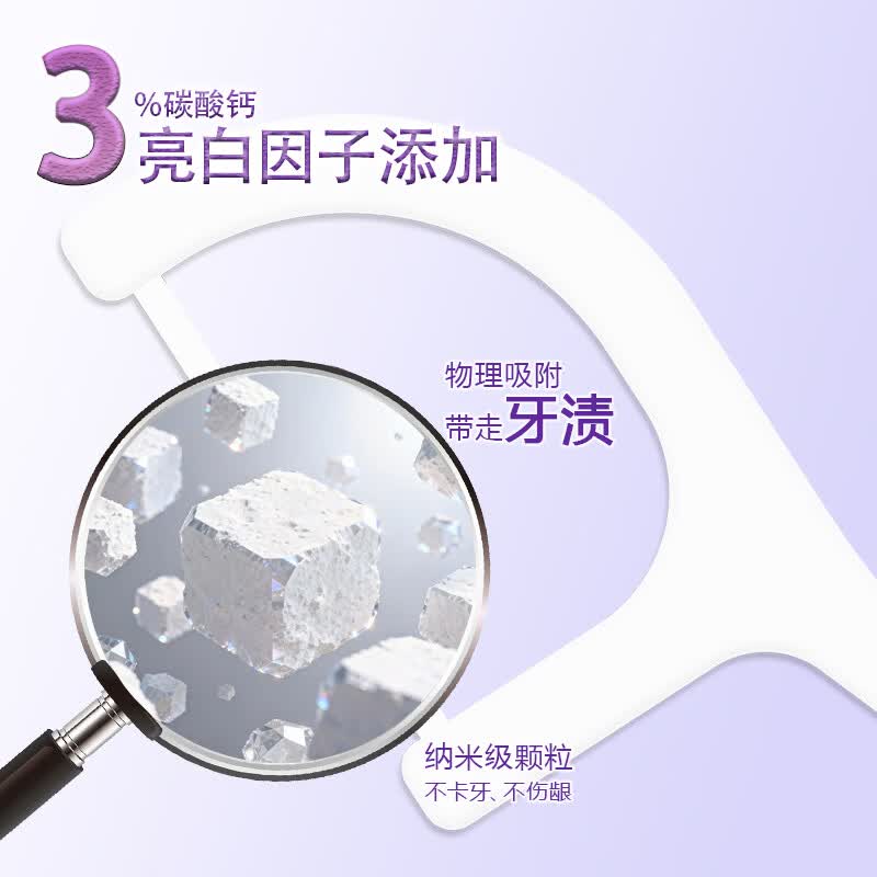 皓适舒牙线扁线牙线棒4倍国标拉力碳酸钙物理去渍去牙缝渍 【超值囤货】牙线棒3盒
