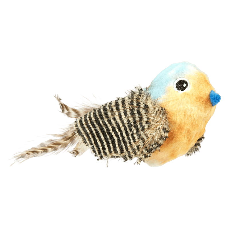 两只福狸（FOFOS）猫咪玩具仿真发声小鸟猫薄荷自嗨解闷逗猫棒快乐的小鸟