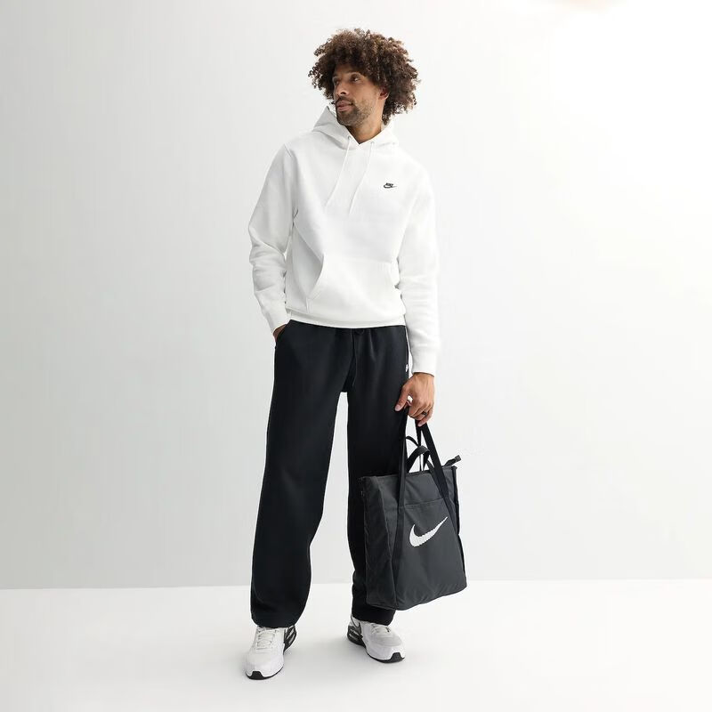 耐克（NIKE）托特包男女单肩包28L健身包旅行包手提袋运动包休闲多口袋易收纳 Black经典黑色 OS均码40X30X13CM