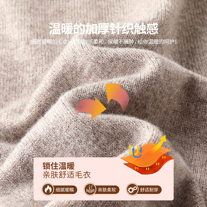 SHANSHAN杉杉 100%纯羊毛衫毛衣 