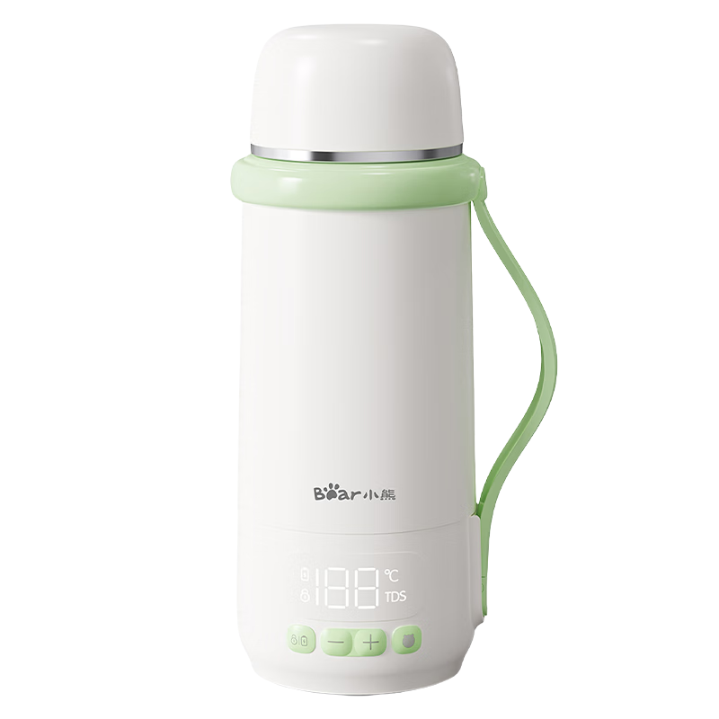 小熊(Bear)便攜恒溫杯 無線便攜式恒溫壺調(diào)奶器無線燒水杯 配快充套裝500ml