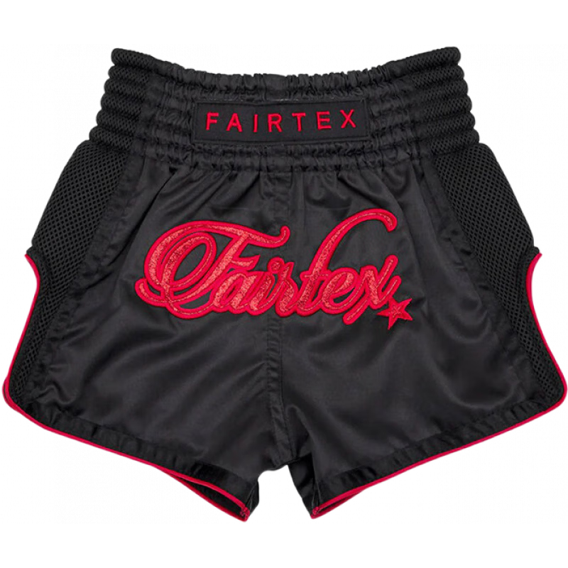 Fairtex菲泰兒童短褲泰拳短褲拳擊搏擊訓(xùn)練短褲少兒散打格斗短褲 黑色6-8歲_BSK2104