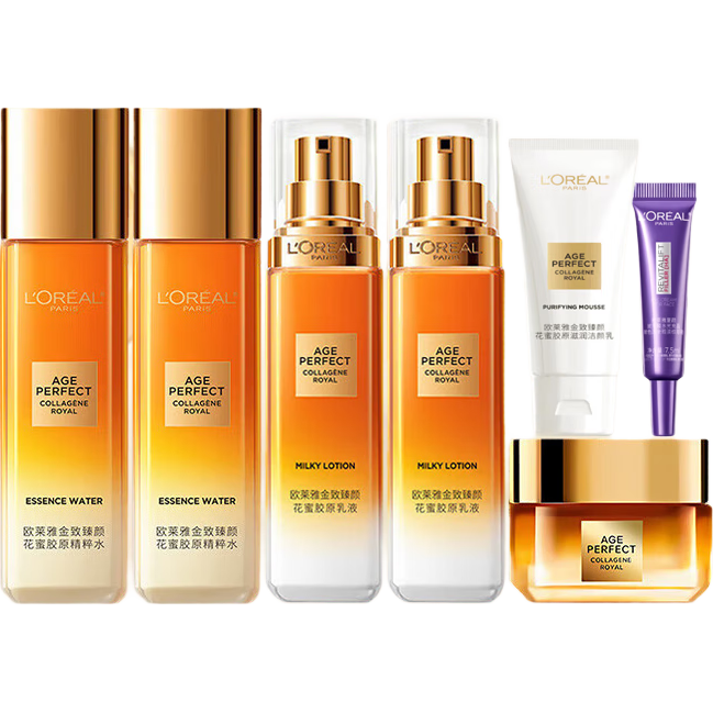 ���ڲ�����ŷ���� L'OREALˬ��ˮ�������ջ������������۽�ԭ����ˮ��ʪˮ�黤����ױƷ��װ ����ˮ��˪����Ʒ��װ7�� 183.7Ԫ