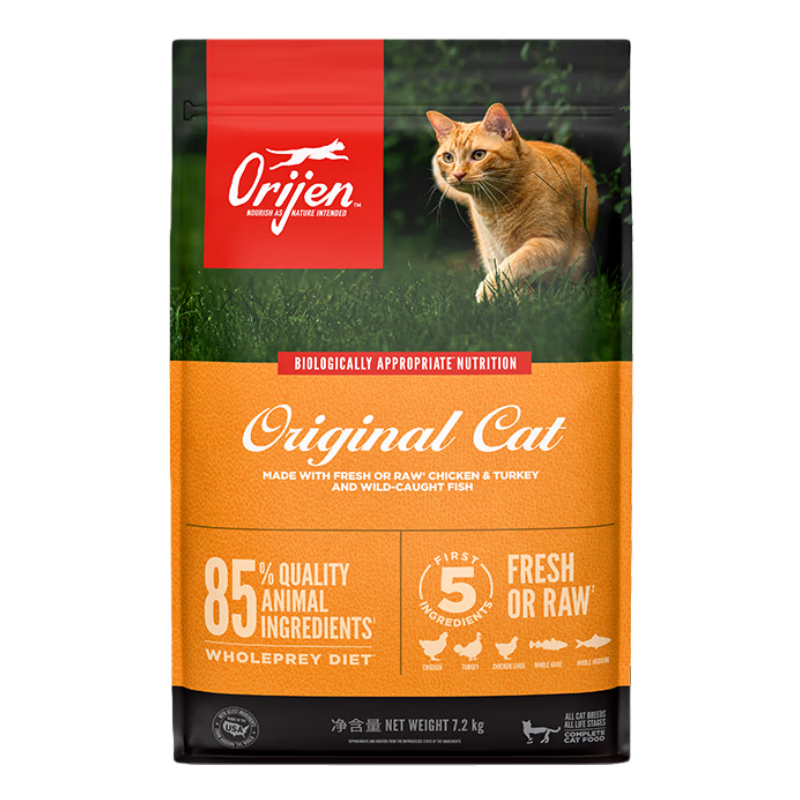 ORIJINԭʼ��ʳè���������������㼦��ȫ���޹ȸߵ���ȫ�׶�è��1.8Kg ����ζ���ھ��꡿26��5��1.8Kg