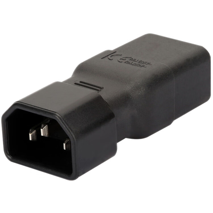 春程C20C19 PDU机柜电源转换器一转二插座机房电脑PDU转接插头UPS服务器IEC320C14转C13品公母头可折卸 C13品公头转C19品母头PDU转换头