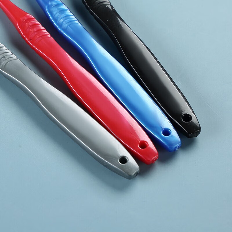 健【严选直发】 日系牙刷宽头54孔情侣款牙刷家庭装宽头牙刷深层清 54孔宽头牙刷单支卡装10支