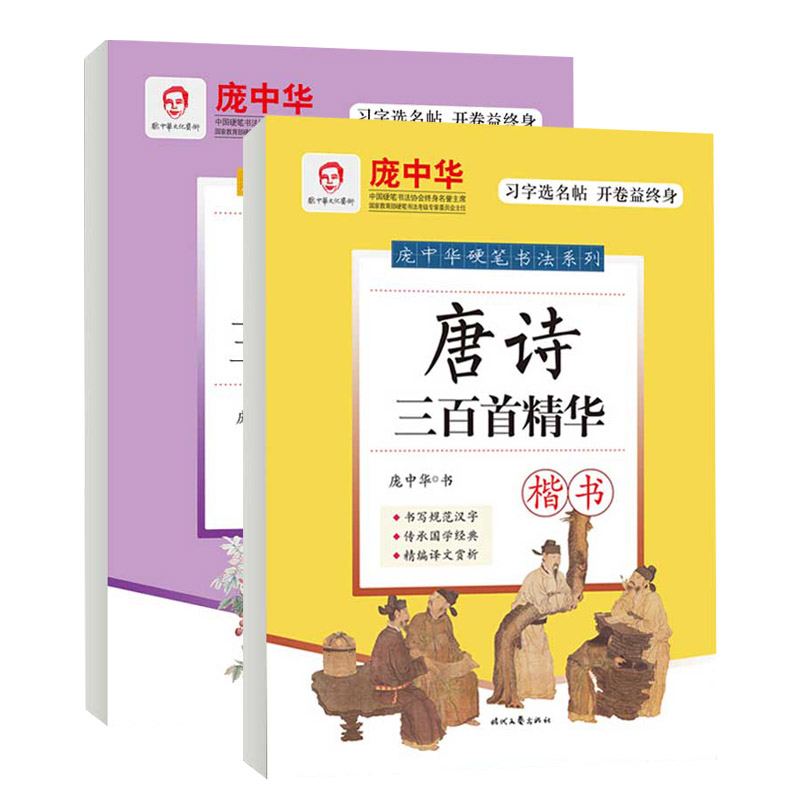 全2本庞中华硬笔书法系列 唐诗宋词三百首