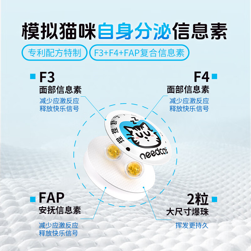 你的猫它为先80%费洛蒙防猫应激爆珠贴猫咪防应激费落蒙猫应激安抚情绪 【春节出行必备单品】捏捏舒单盒7贴