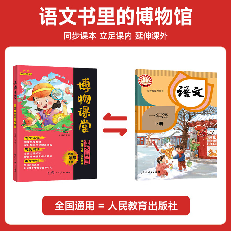 【出版社直发】2026春季新版阳光同学博物课堂一年级上下册 小学生博物课堂语文一年级同步阅读教材辅导书人教版 全国通用课本寻宝语文学习大百科全书 一年级下册