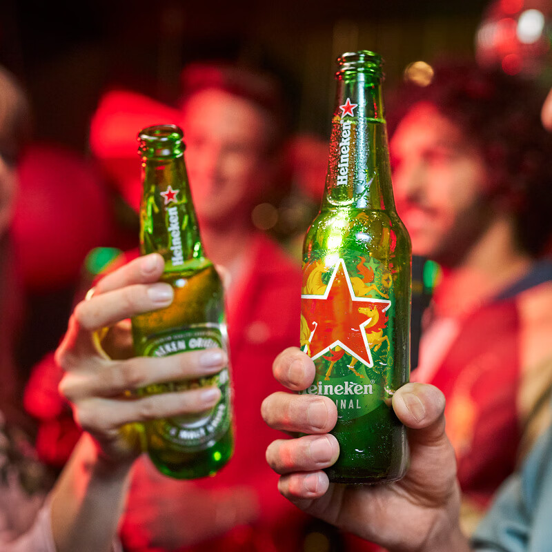 喜力啤酒 经典啤酒 整箱装 全麦酿造 马年礼盒 年货送礼 500mL 12瓶