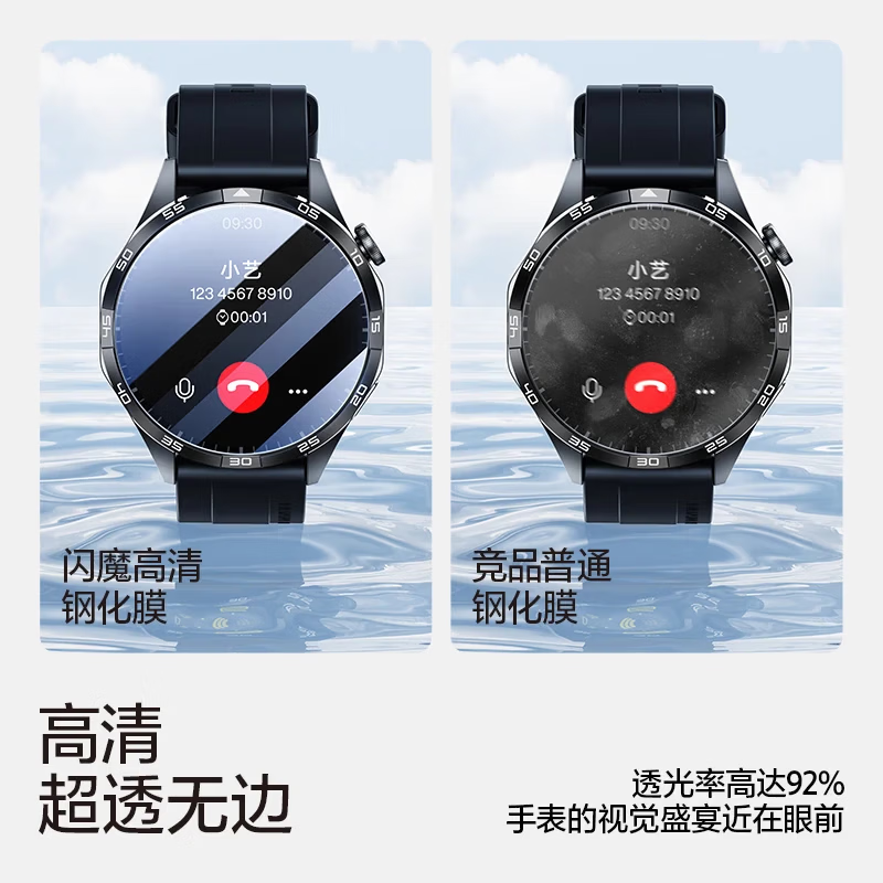 闪魔【优选百货】 适用华为 WATCH GT5/4/3钢化膜2/3/4/5pro膜gt手表 【GT5pro-42mm】3片+神器