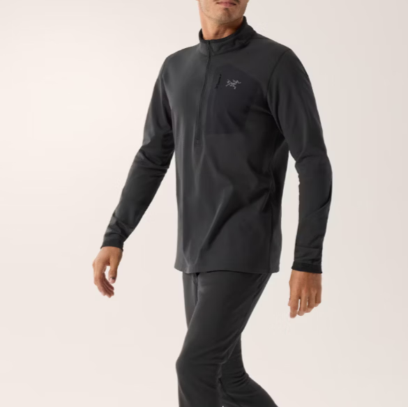 始祖鸟（ARC'TERYX）美国直邮 ARCTERYX始祖鸟 男女士Rho SV Zip Neck 男士黑色Rho SV Zip Neck   XS