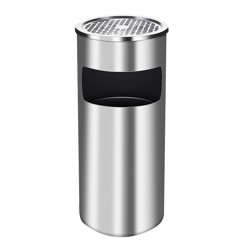 屹选工品不锈钢垃圾桶带烟灰缸酒店大堂立式吸烟桶宾馆电梯口灭烟桶