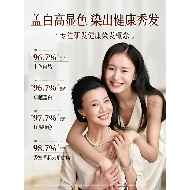 DEATKN德国染发剂植物纯自然黑天然无刺激一洗黑自己在家染发膏梳 【显嫩减龄 自然黑】【无氨盖白】 【德国品牌】