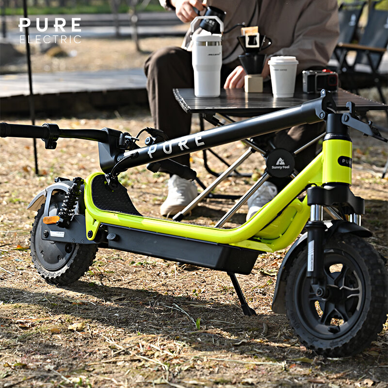 佩尚Pure Electric电动滑板车成人代步便携长续航折叠越野踏板车 PURE AIR5 Ultra 极光黄
