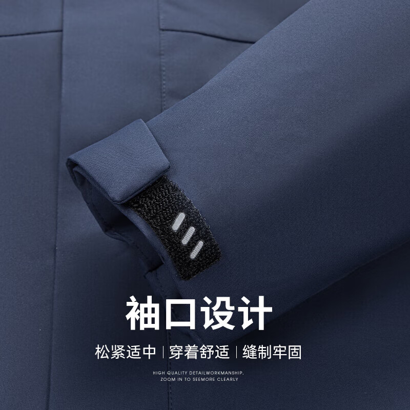 SHANSHAN棉服男秋冬新款防风保暖可脱卸连帽石墨烯棉服男士外套 黑色 XL (175) /175【推荐体重105-115斤】