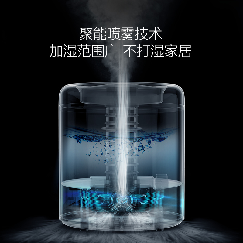 德尔玛（Deerma）加湿器便捷上加水加湿器家用卧室迷你办公室加加湿 智能恒湿 DEM-F301单台