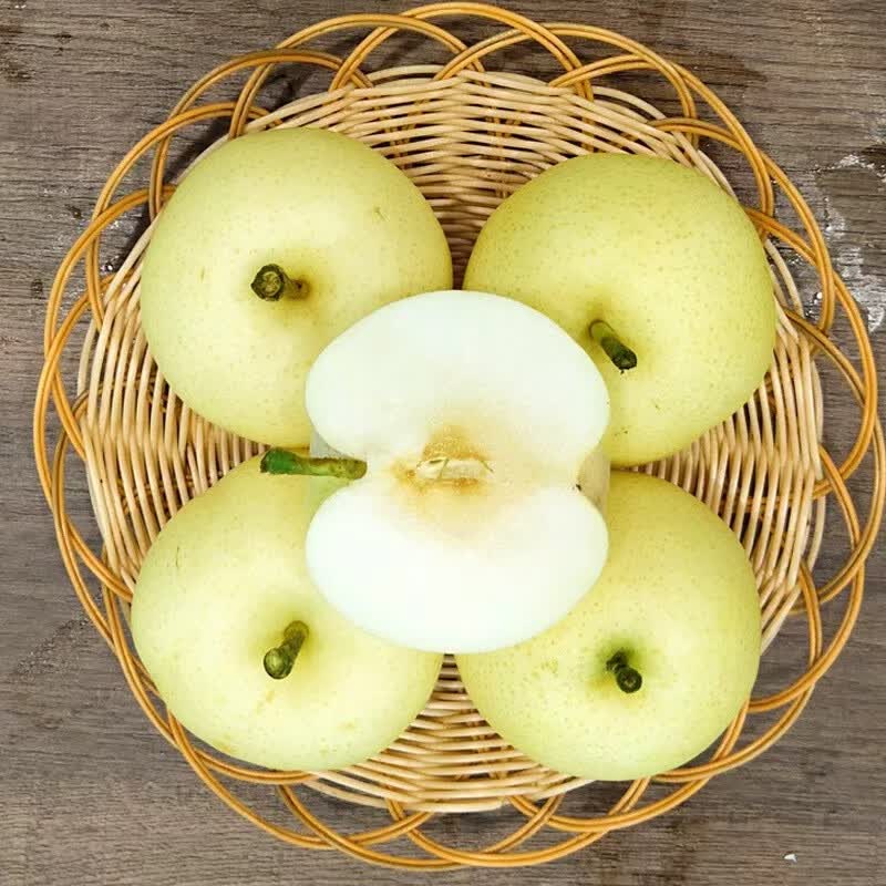 辛集皇冠梨  中翠梨 新鲜水果  自然印记 京东包邮 带箱3斤 单果180g+