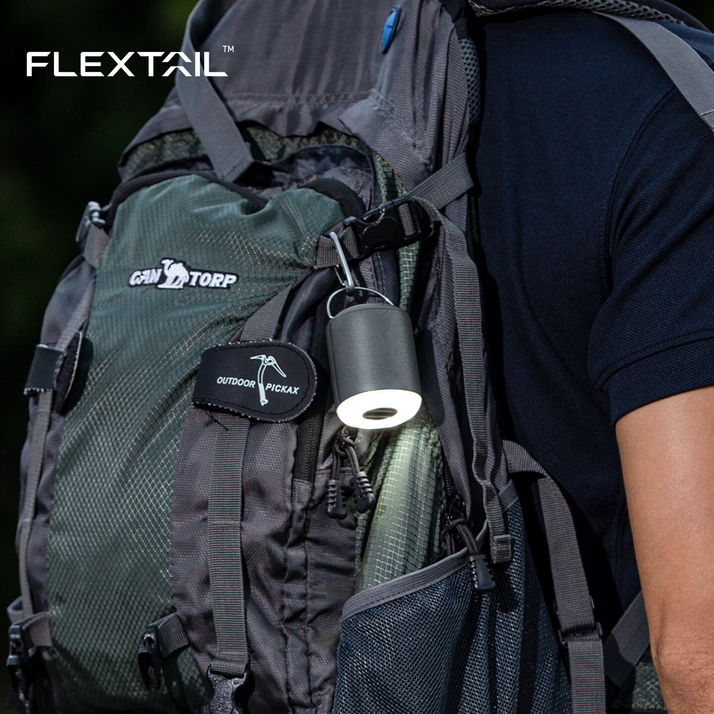 鱼尾充气泵户外露营床垫便携电动抽充两用照明迷你打气泵 MINI充气泵-黑色