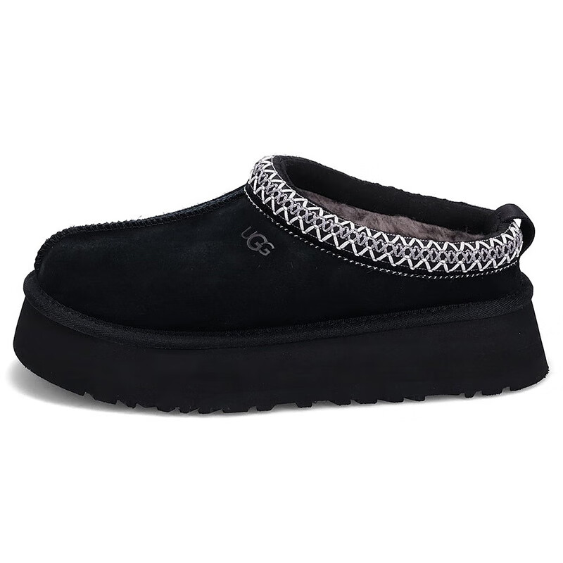 UGG EVERSHEEPSKINS冬季厚底女鞋Tazz塔茨一脚蹬懒人鞋舒适休闲保暖小短靴加绒保暖 1122553黑色 40 US9=国内40（内长26cm）