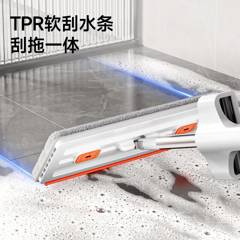 五月花免手洗平板拖把家用一拖净拖地神器懒人拖把 升级款42CM+配布*3