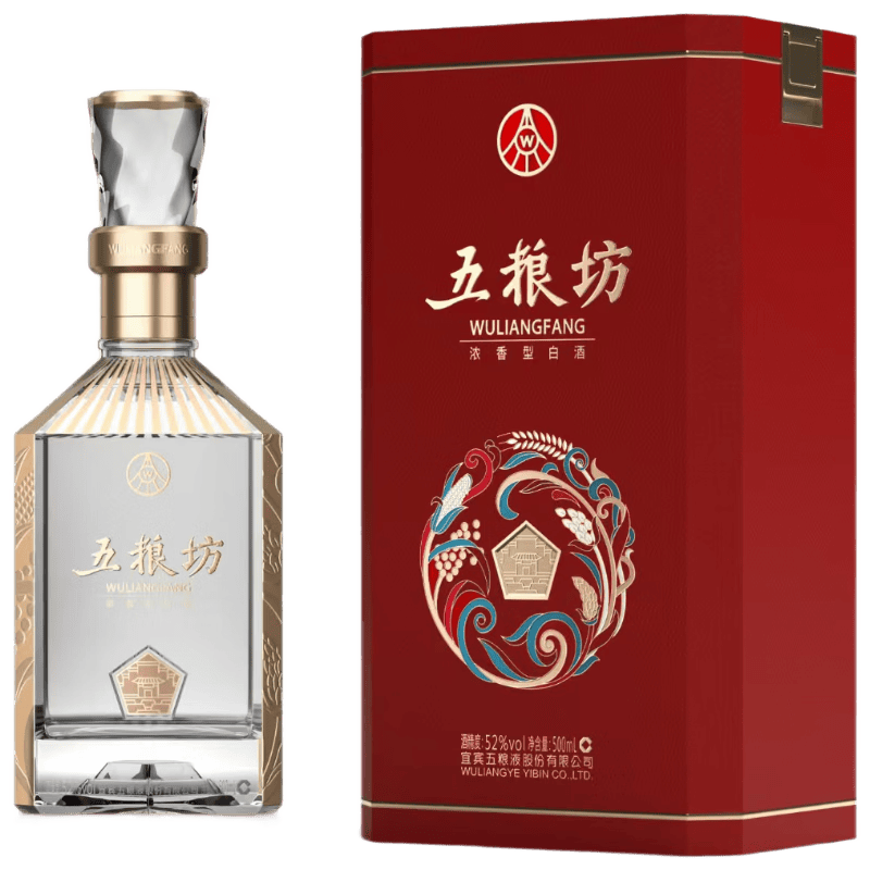 五粮浓香五粮液股份 五粮坊浓香型白酒52度500ml礼盒送礼聚会宴请