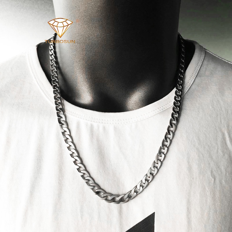 男士配链潮男百搭链子方珠链龙骨链麻花o型竹节链项链男 蛇骨项链57cm