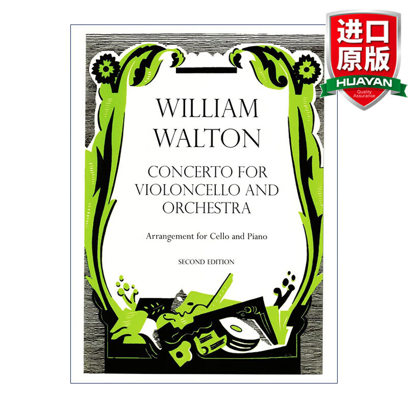 Cello Concerto 英文原版 威廉·沃尔顿 英文版 大提琴协奏曲 大提琴及钢琴缩编谱 进口英语原版书籍 音乐艺术