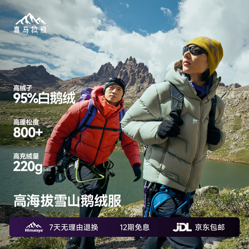喜马拉雅玉龙鹅绒服800蓬95绒-20°C雪山攀登专业户外防风冰雪鹅绒羽绒服 太空灰 800蓬95鹅绒-20°C L 充绒量210g