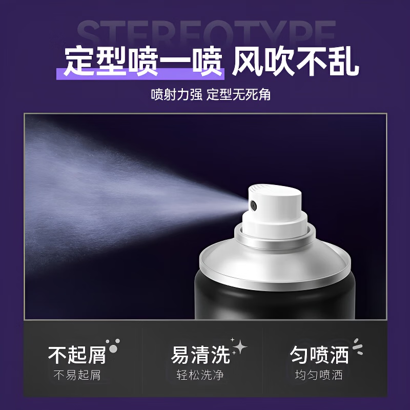 ZYUO日本莲头发定型喷雾蓬松发胶干胶定型啫喱水喷雾男女颅顶碎发神器 1盒装 【日本品牌】持久定型 蓬松自然